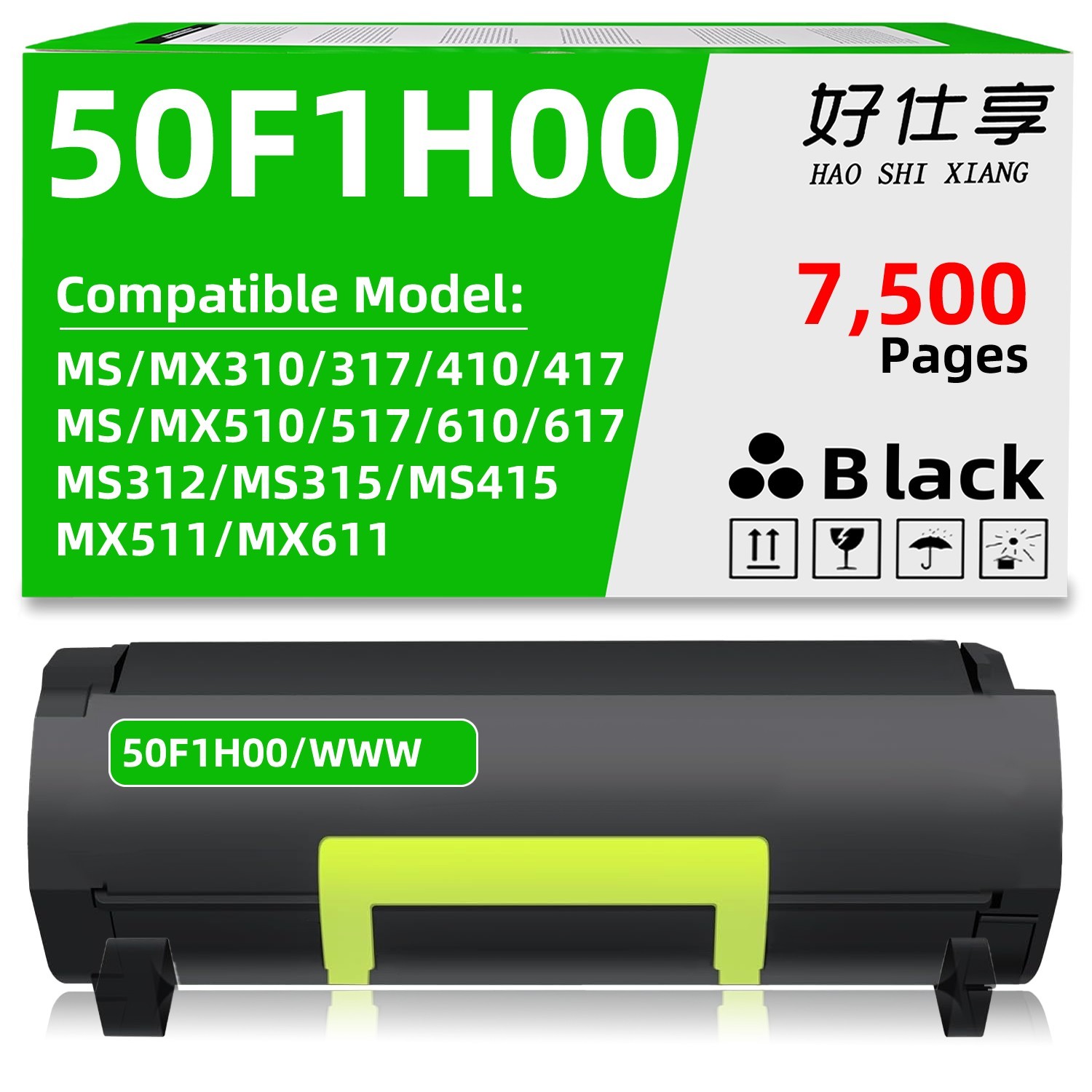 51B1H00 Toner Cartridge Compatible for Lexmark MX317 MX417 MX517 MX617 MS317 417
