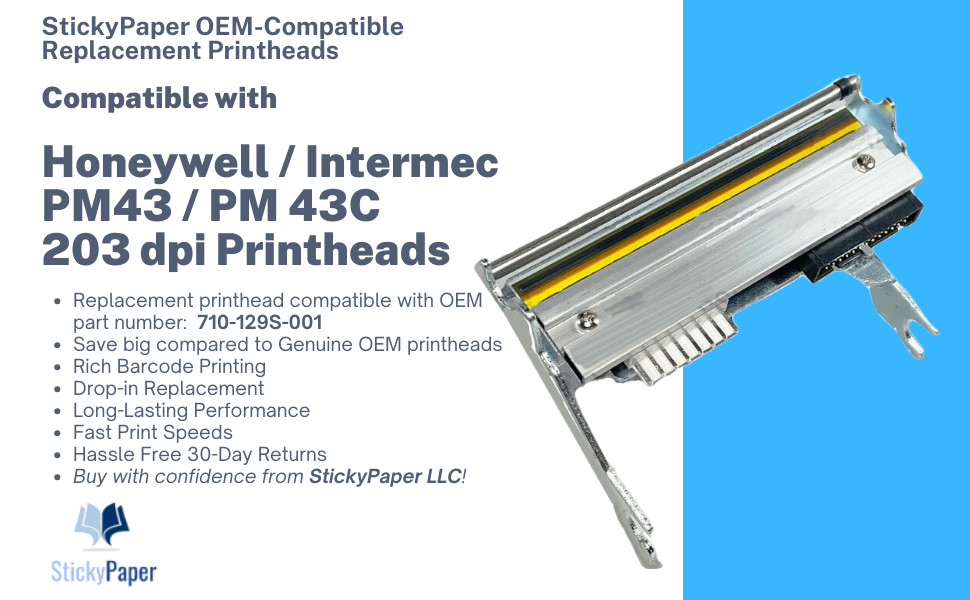 Honeywell / Intermec PM43/PM43c (710-129S-001) OEM-Compatible 203 dpi Printhead