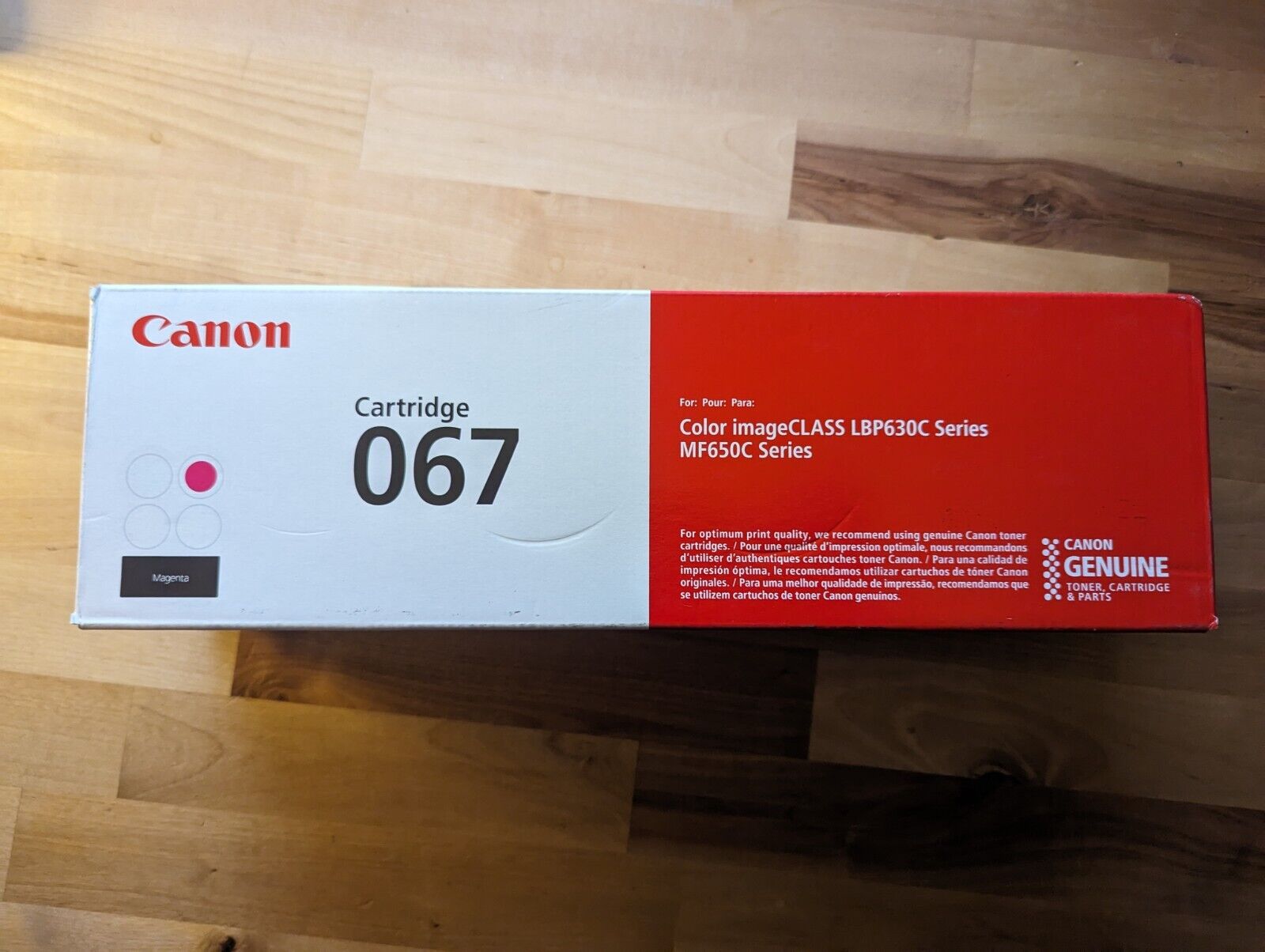 Canon 067 Original Laser Toner Cartridge Magenta 1 Pack Brand New