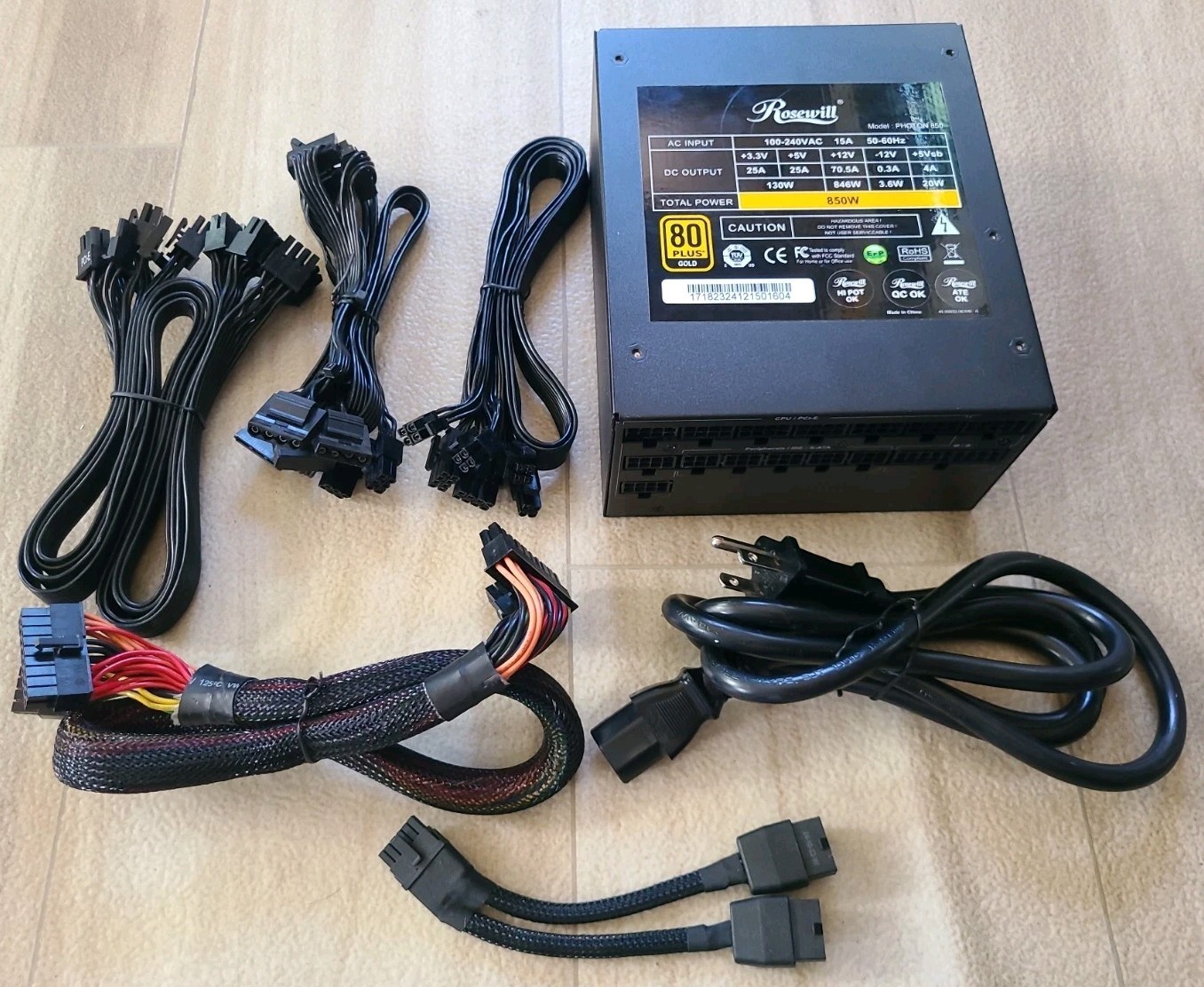 Rosewill Photon-850 850W 80 PLUS Gold Fully Modular ATX Gaming Power Supply