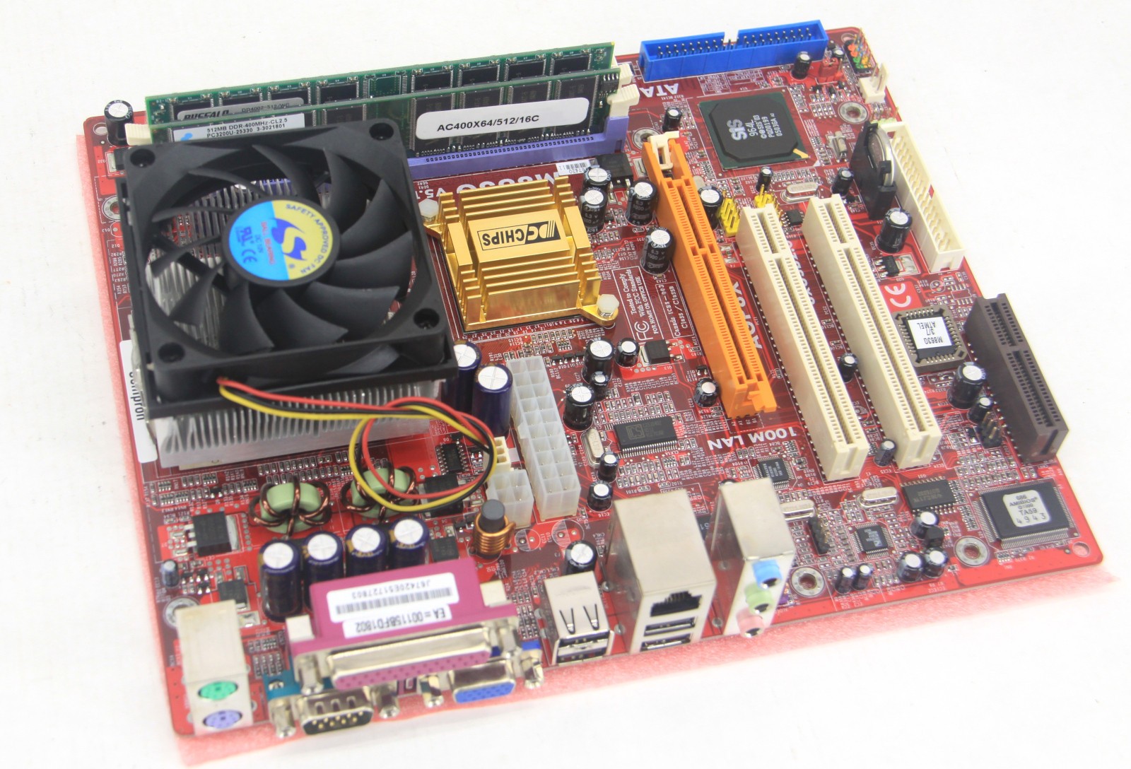 PC Chips M863G V5.1A Motherboard with Sempron 2400+ 256MB DDR SDRAM
