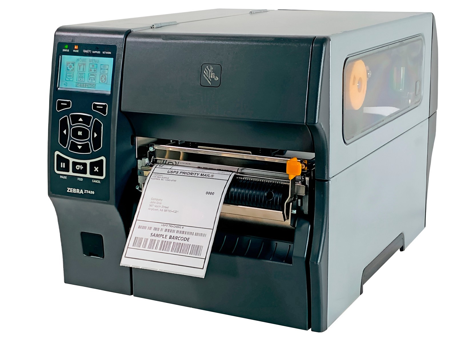 Zebra ZT420 (Earlier Model Than ZT421) Thermal Label Printer 300dpi Peel LAN USB