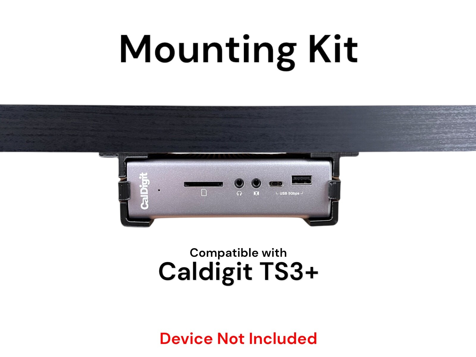 Desk Mount Kit for CalDigit Thunderbolt Station 3 TS3+ - Mounting Brackets