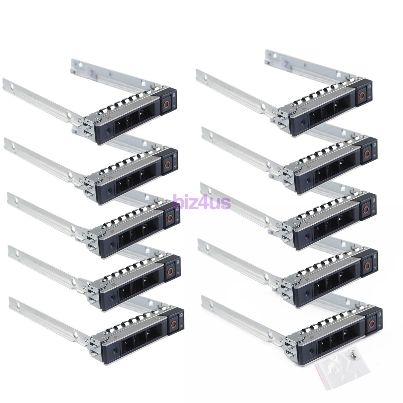 LOT of 10, 2.5" DXD9H 14th Gen SFF Hard Drive Tray Caddy Sled for Dell R740 R640