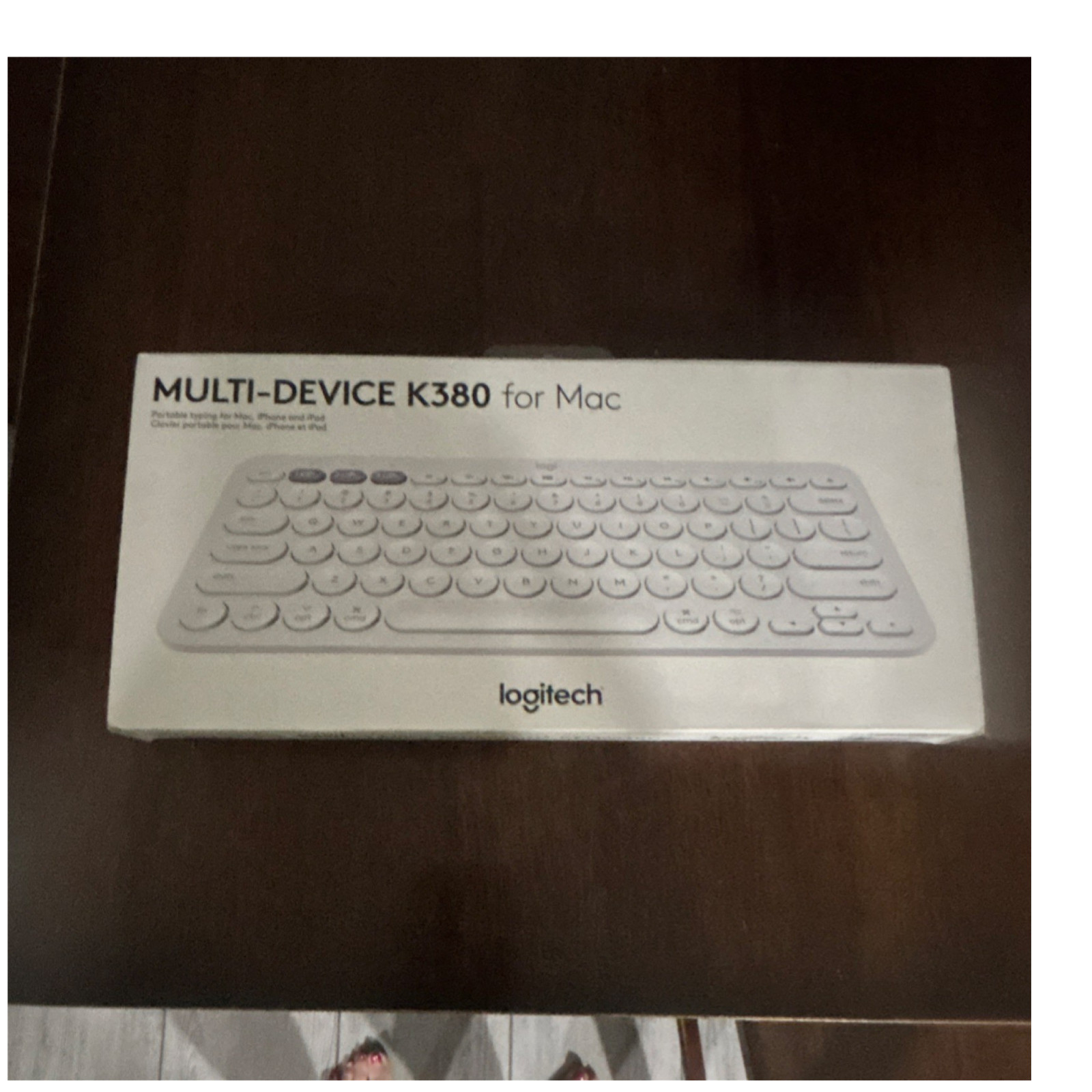 Logitech K380 for Mac Bluetooth Keyboard, Quiet Keys, Portable, White QWERTY