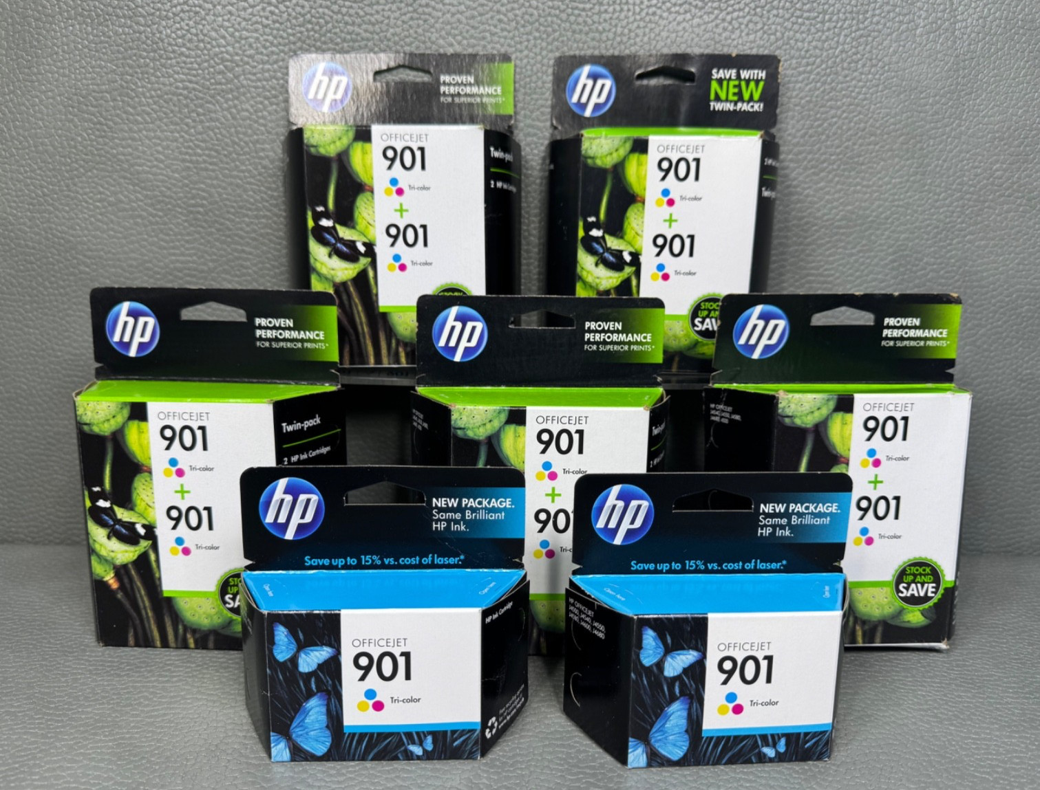 Huge Lot of HP 901 Tri Color Ink Cartridges