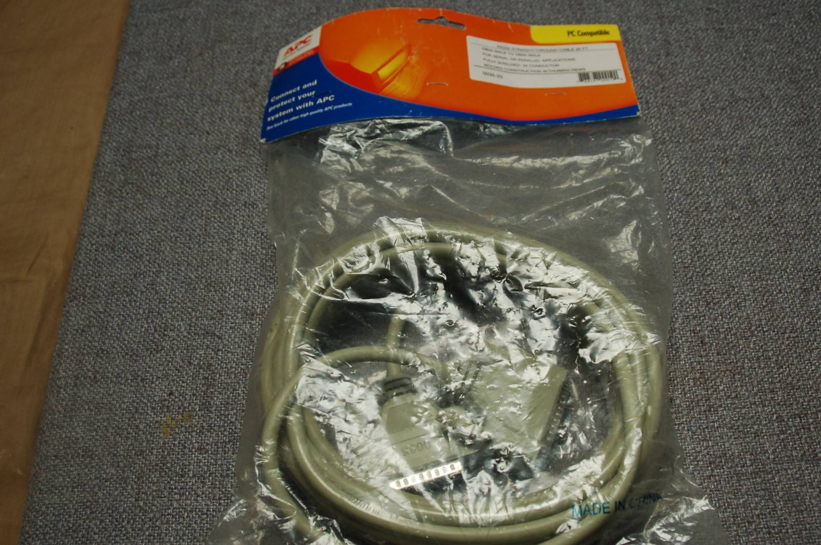 DB25 Male to Male Serial Parallel Cable RS232 25 Foot . IEEE-1284   