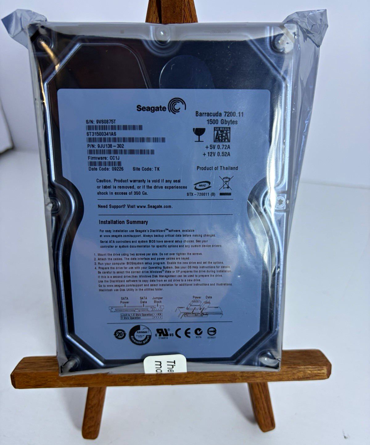 Seagate Barracuda 7200.11 1.5TB 3.5in SATA 7200RPM 32MB Hot Swap HDD