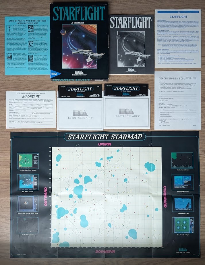 COMPLETE Starflight PC Computer Game Electronic Arts 1986 IBM Tandy 5.25" Disks