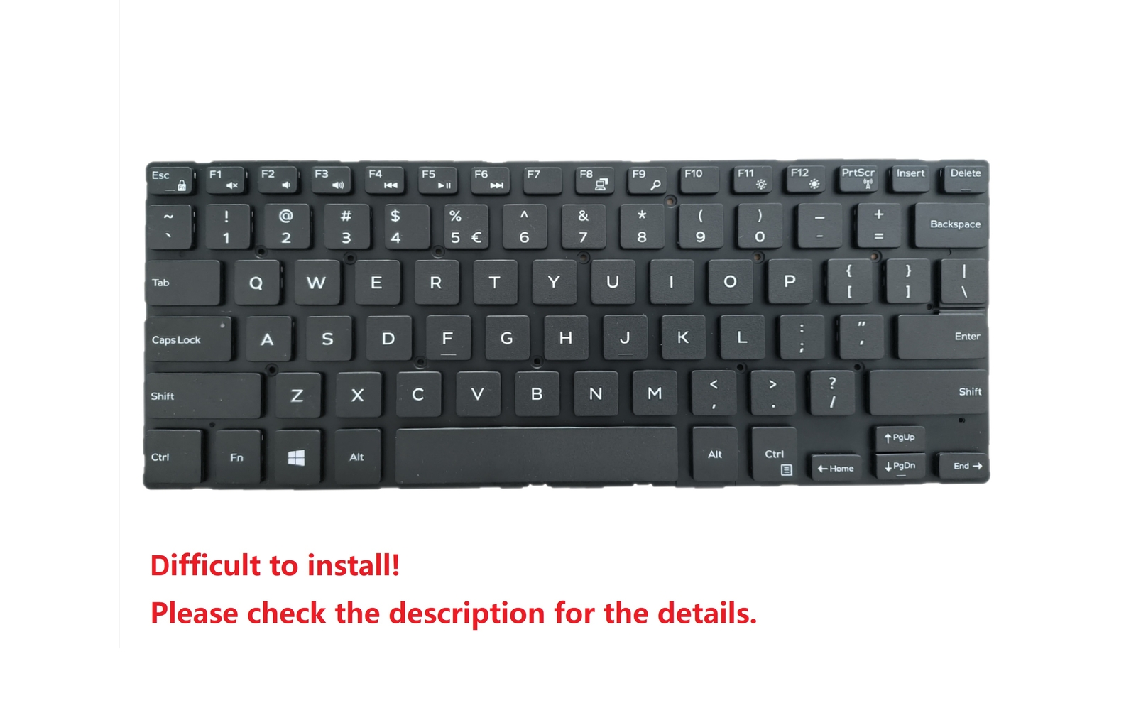 Original UI Non-Backlit Keyboard for Dell PN: M07JJ