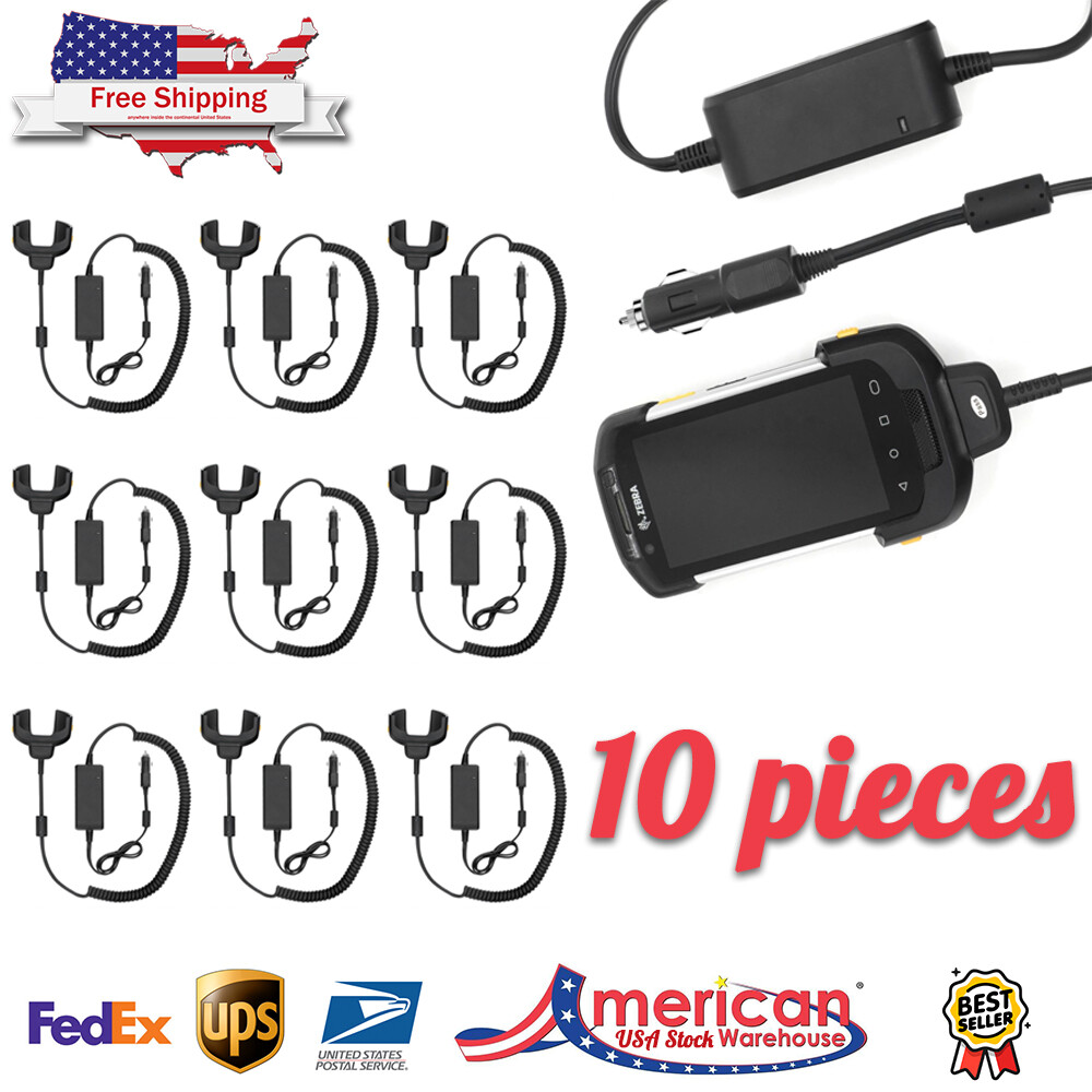 10pcs Car Charger Cable for Symbol Zebra TC70 TC72 TC75 TC77 CHG-TC7X-CLA1-01