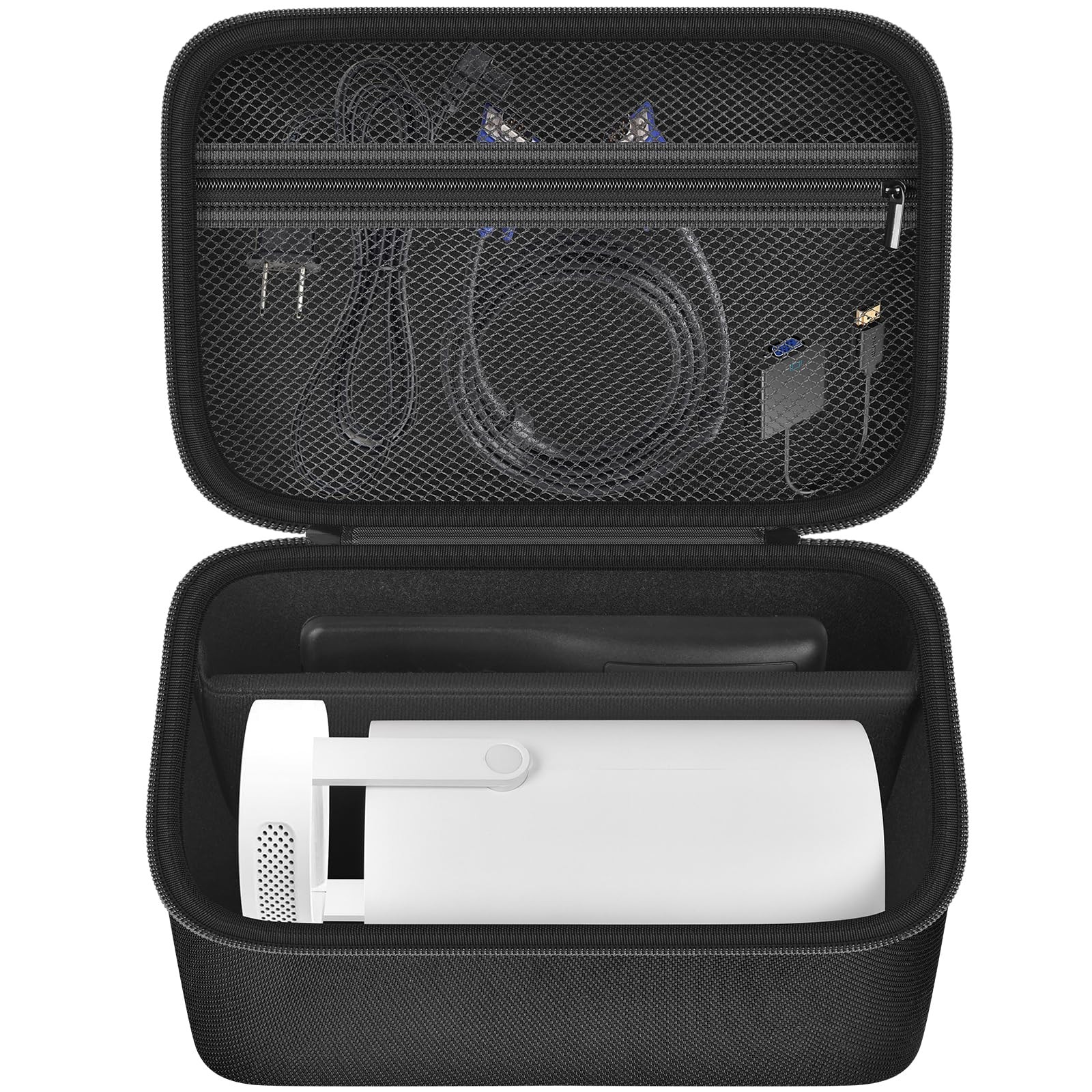 Upgraded Mini Projector Case Compatible with Magcubic HY300Pro+ Large, Black