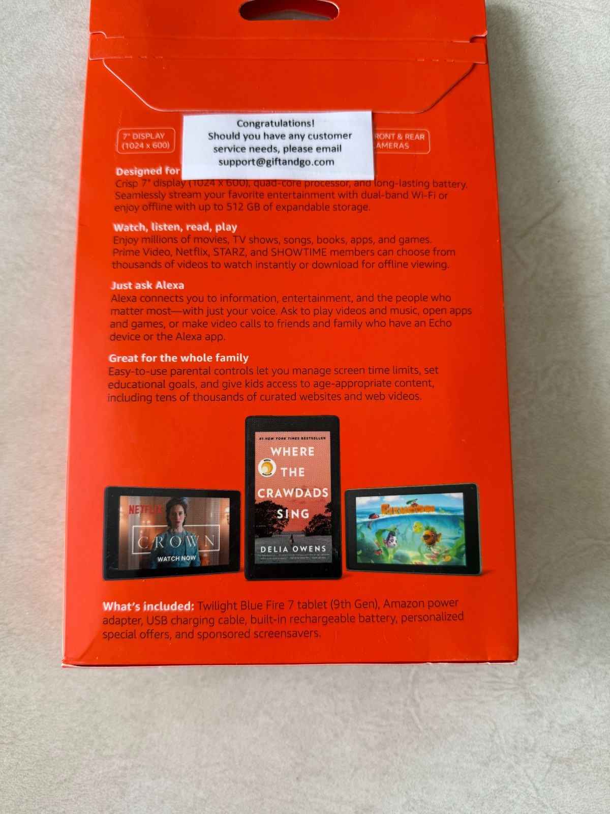 Amazon Fire 7 16 GB (9th Gen) Wi-Fi + 4G (Unlocked) , 7" - Midnight Blue