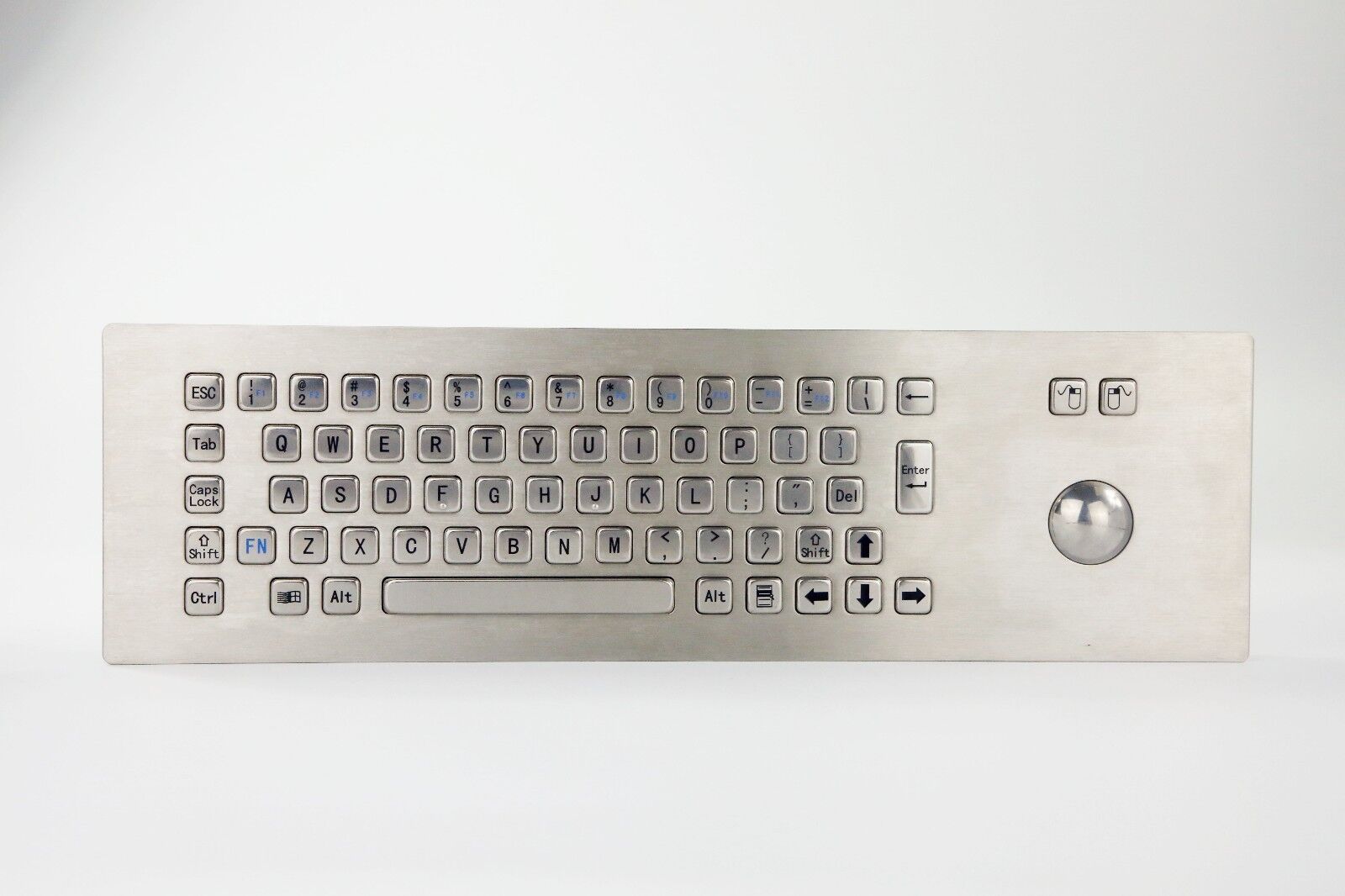 Metal Kiosk Keyboard Stainless Steel Industrial Keyboard With Trackball