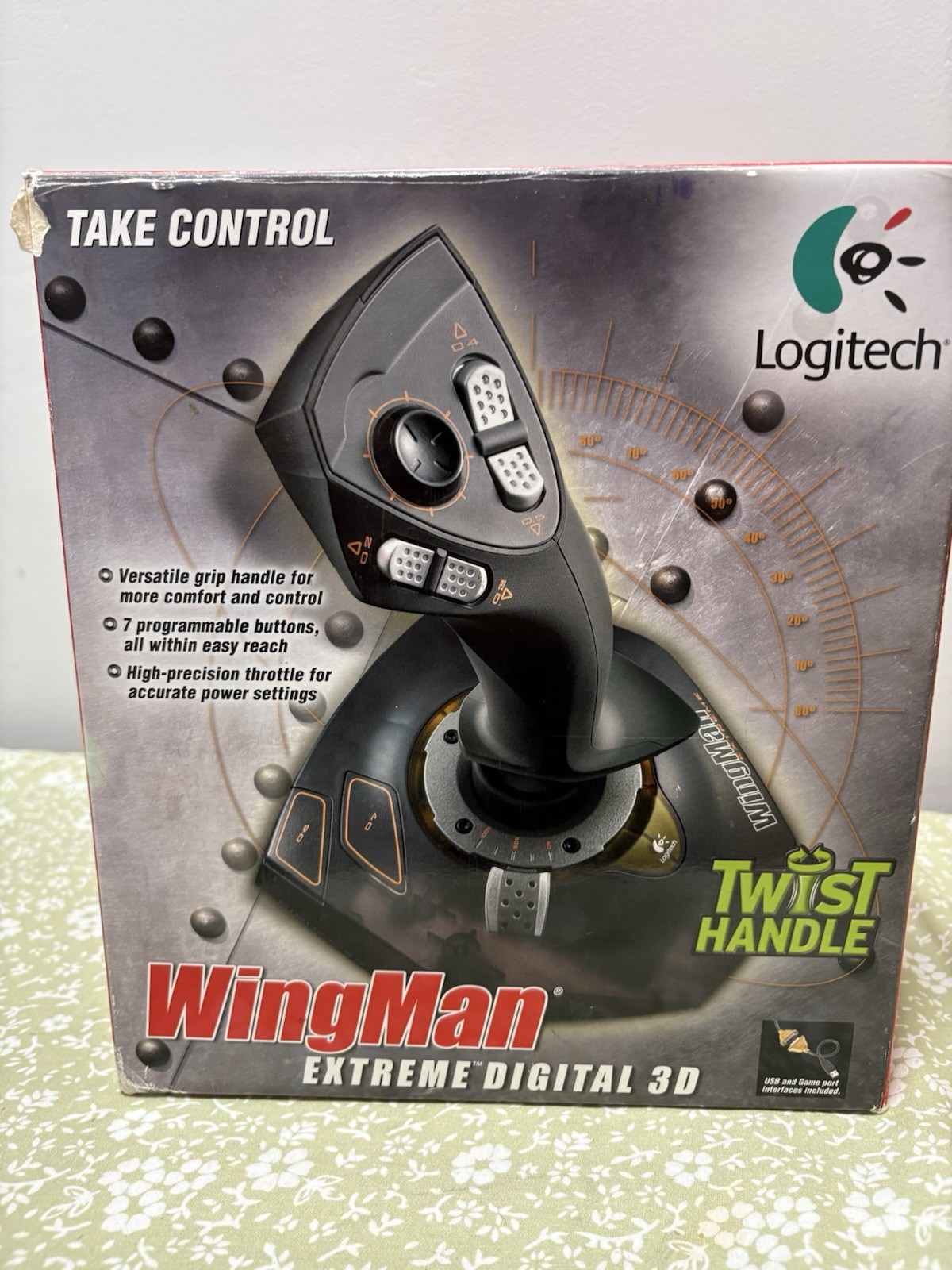 Logictech Wingman Extreme Digital 3D Joystick Controller Model J-ZA10