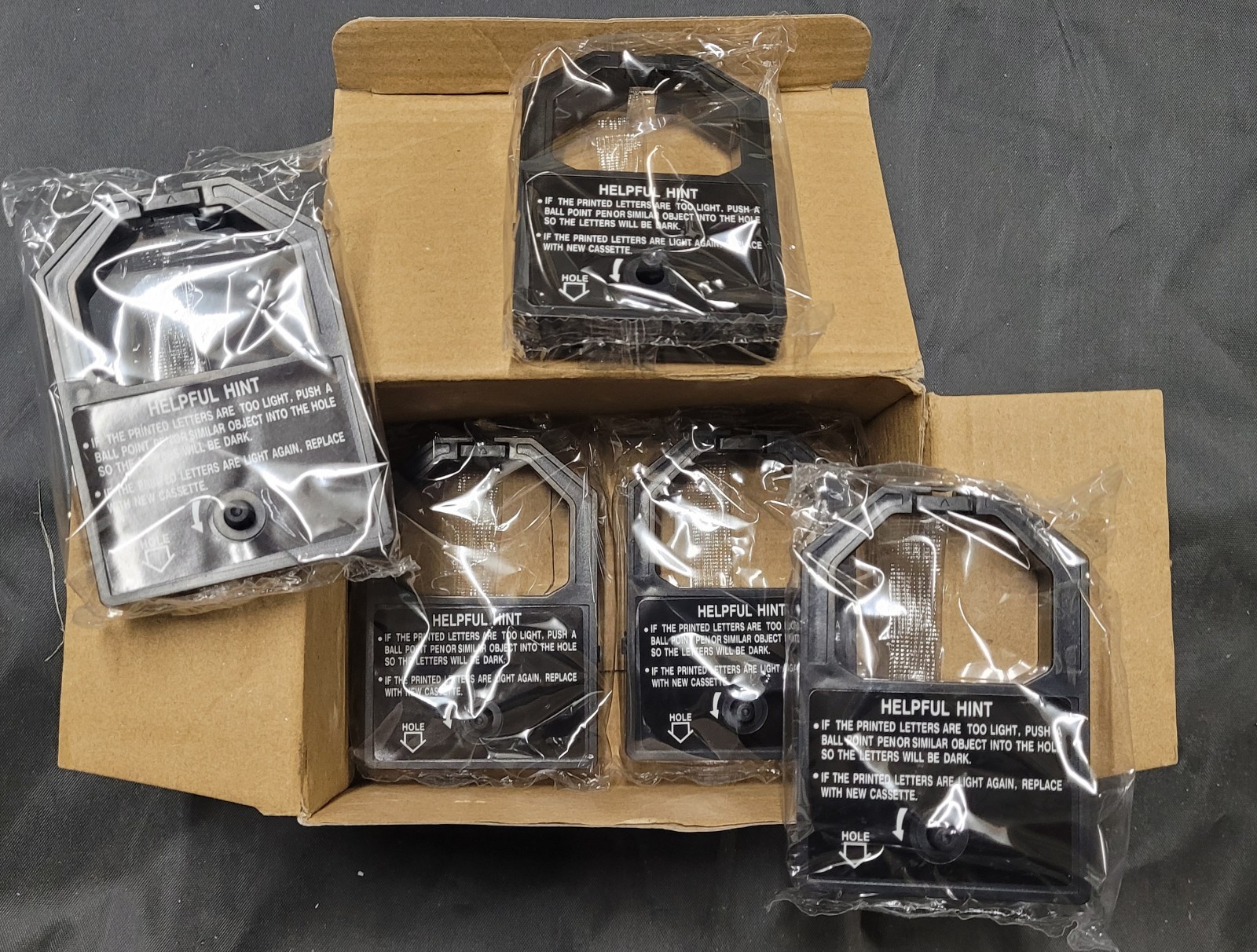 Lot of Five (5) Black Ribbons for Panasonic Printers