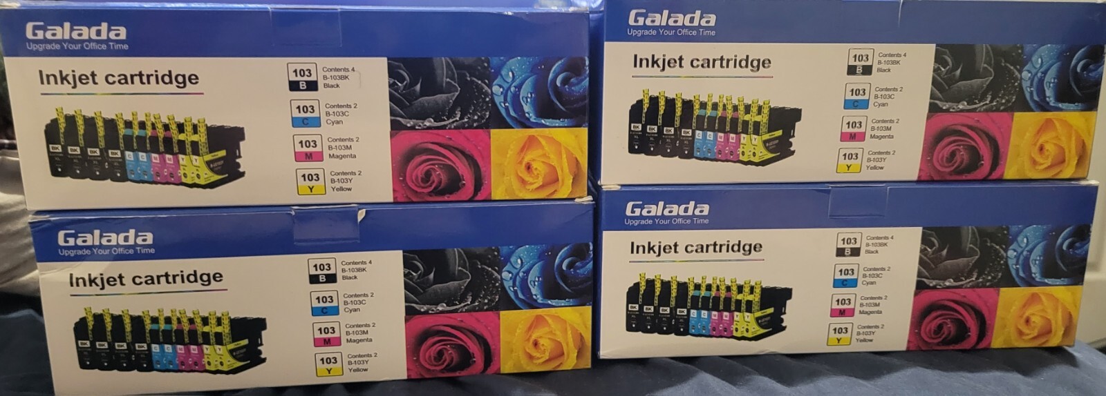 4 X Galada 103 10pc CMYK Ink Cartridges For Brother 