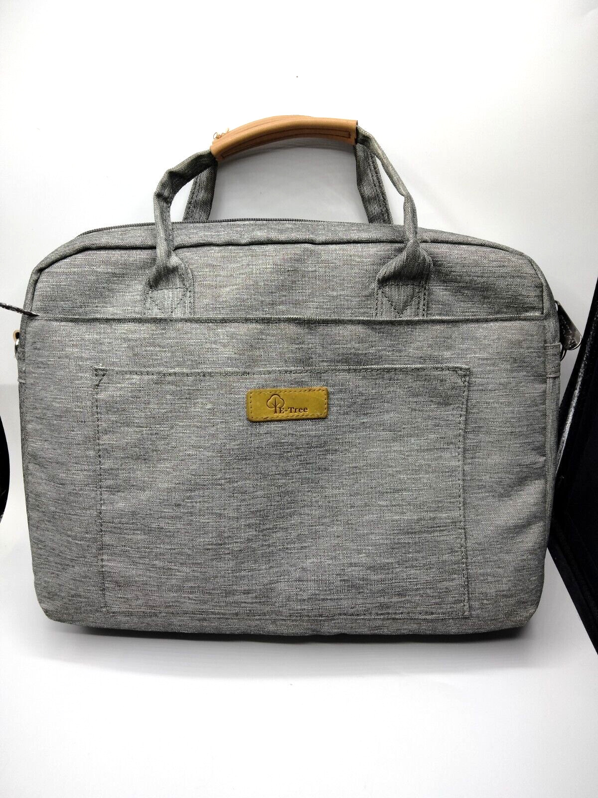 E~Tree Grey Laptop Sleeve Shockproof Foam Computer Tote Bag  Briefcase 14 "