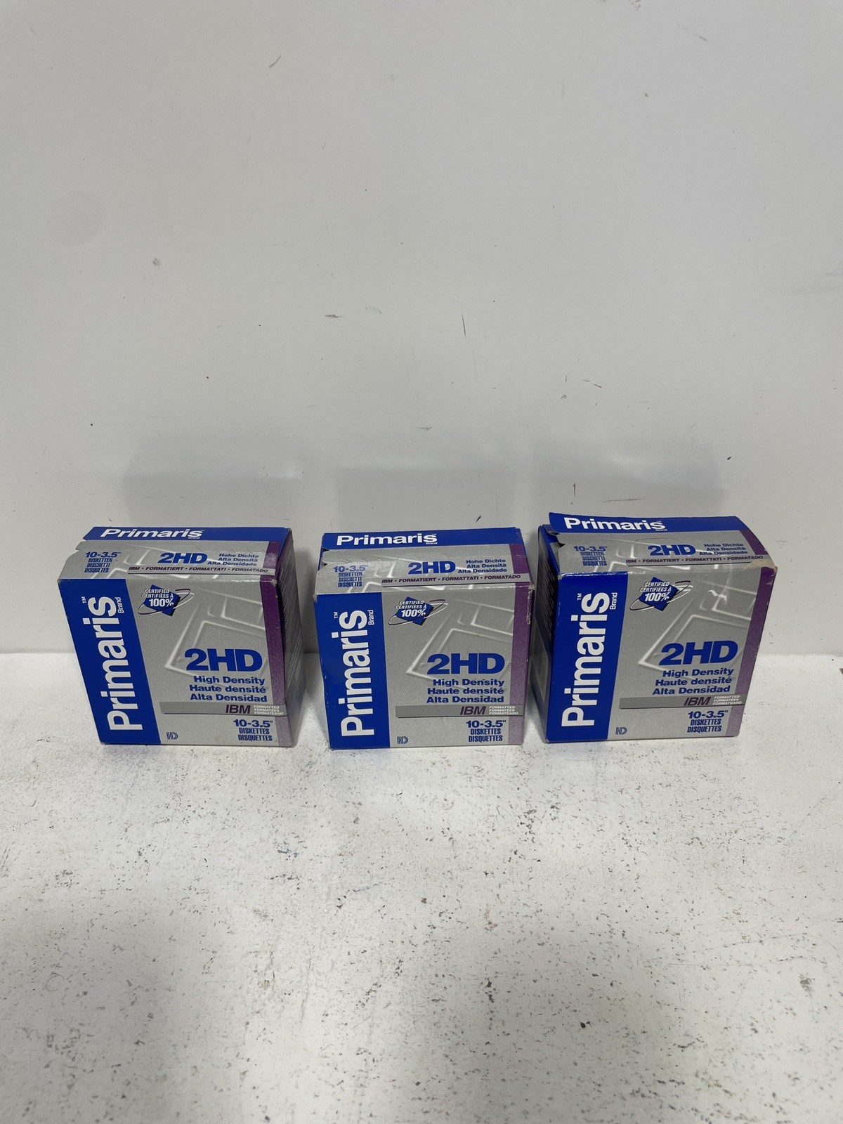 Lot of Primaris 2HD 3.5" Floppy Discs - Box of 10 - New and Sealed 3 Boxes 30