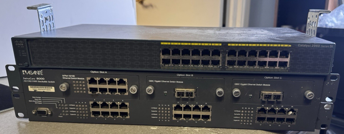 ASANTE INTRACORE 8000 And Cisco Catalyst 2960 Series SI 