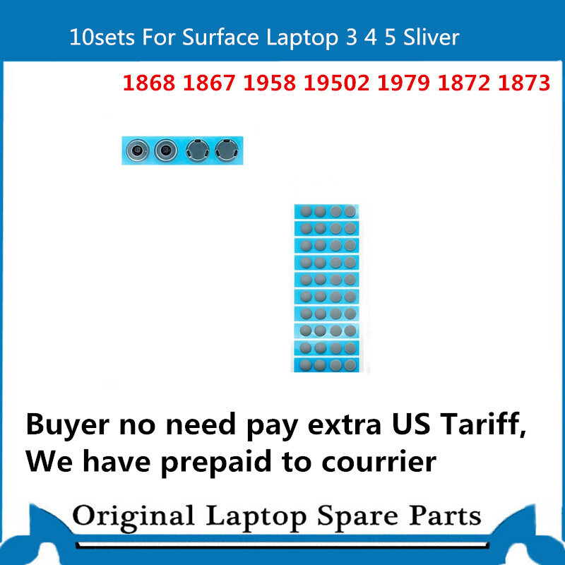 10sets For Surface Laptop 3 4 5 1868 1872 Rubber feet 1873 1979 1950 Sliver