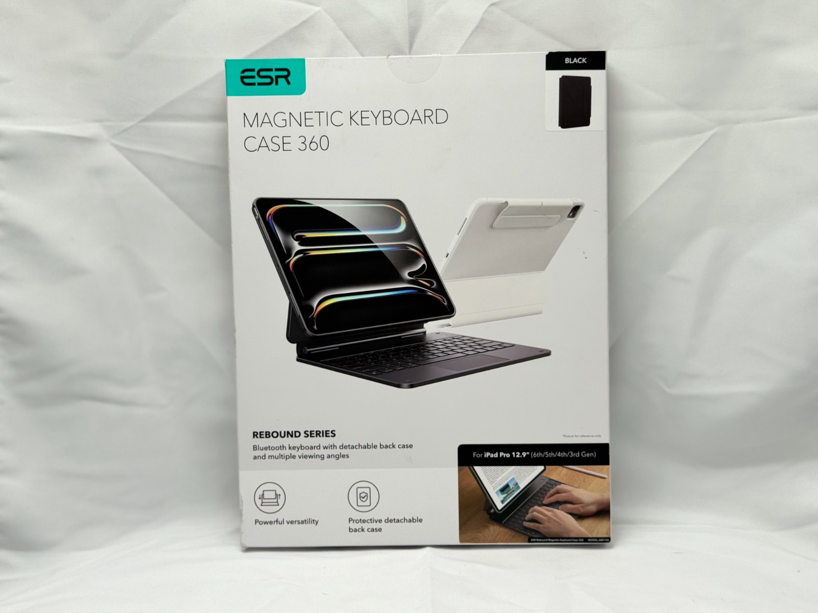 ESR Rebound 360 iPad Pro 12.9 (6th,5th,4th,3rd) Case with Keyboard | Black