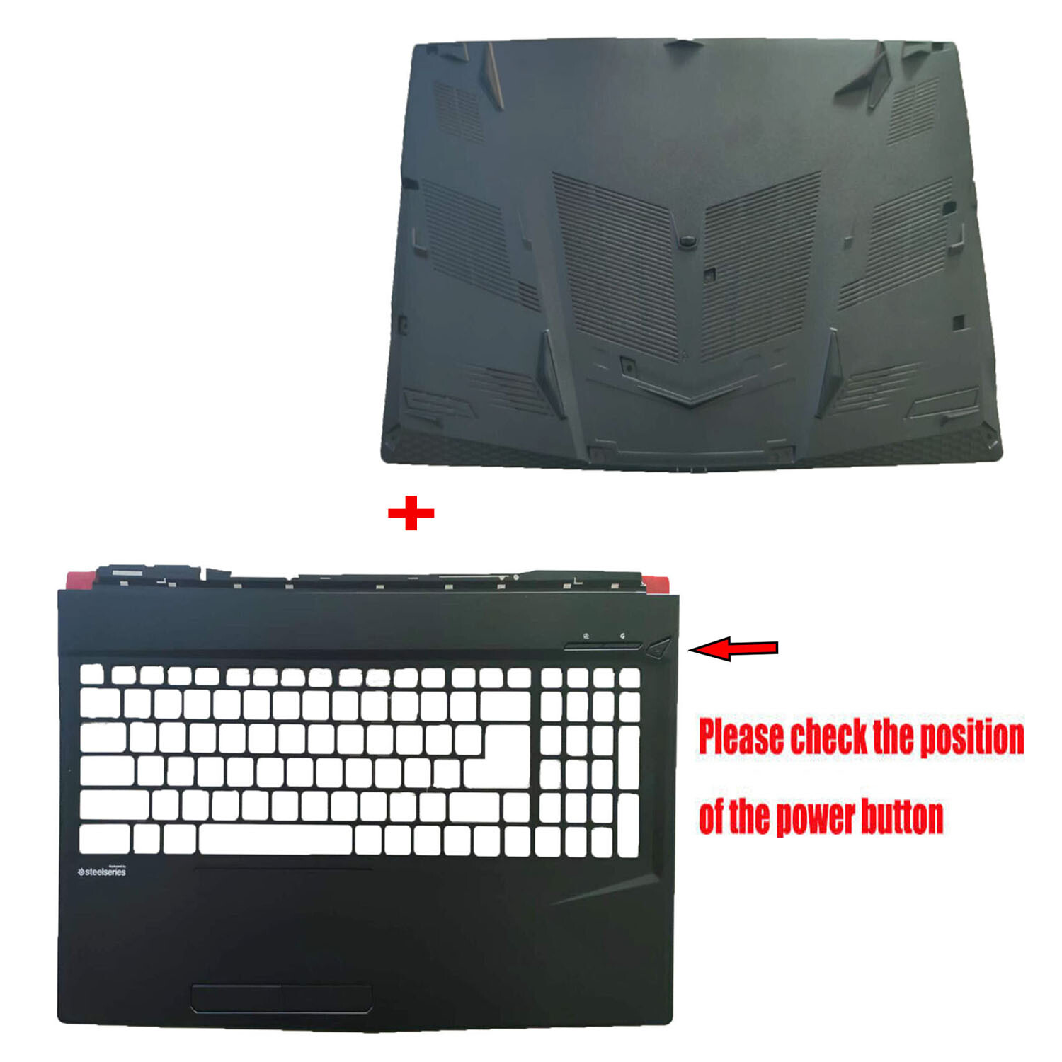 New Black Palmrest & Bottom Base Case Cover For MSI MS-16P5 MS-16P4 GL63 GP63VR