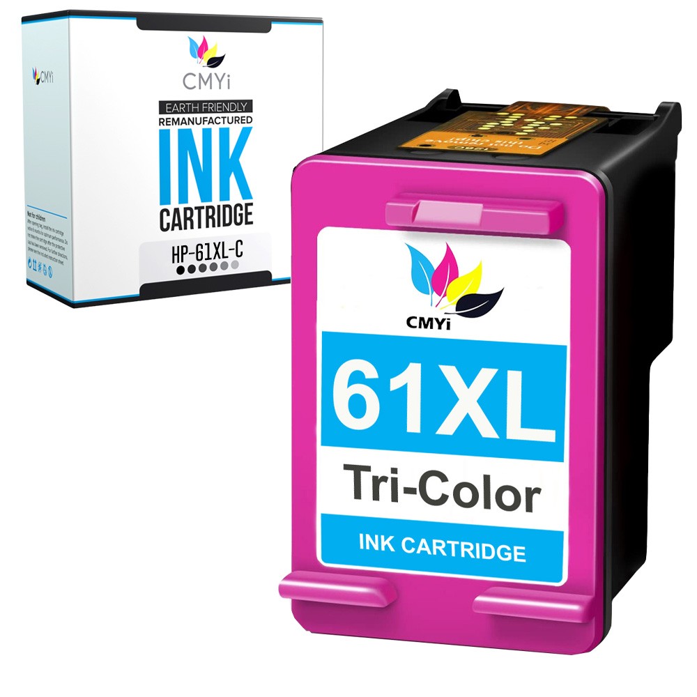 1-Pack CMYi Compatible 61XL Color Ink Cartridge for HP DeskJet 3056A 3057A 3059A