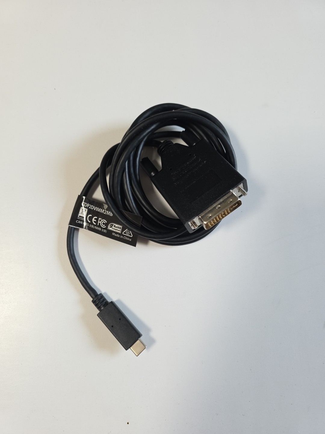 StarTech CDP2DVIMM2MB 6.6 ft / 2 m USB-C to DVI Cable - USB Type-C Video Adapter