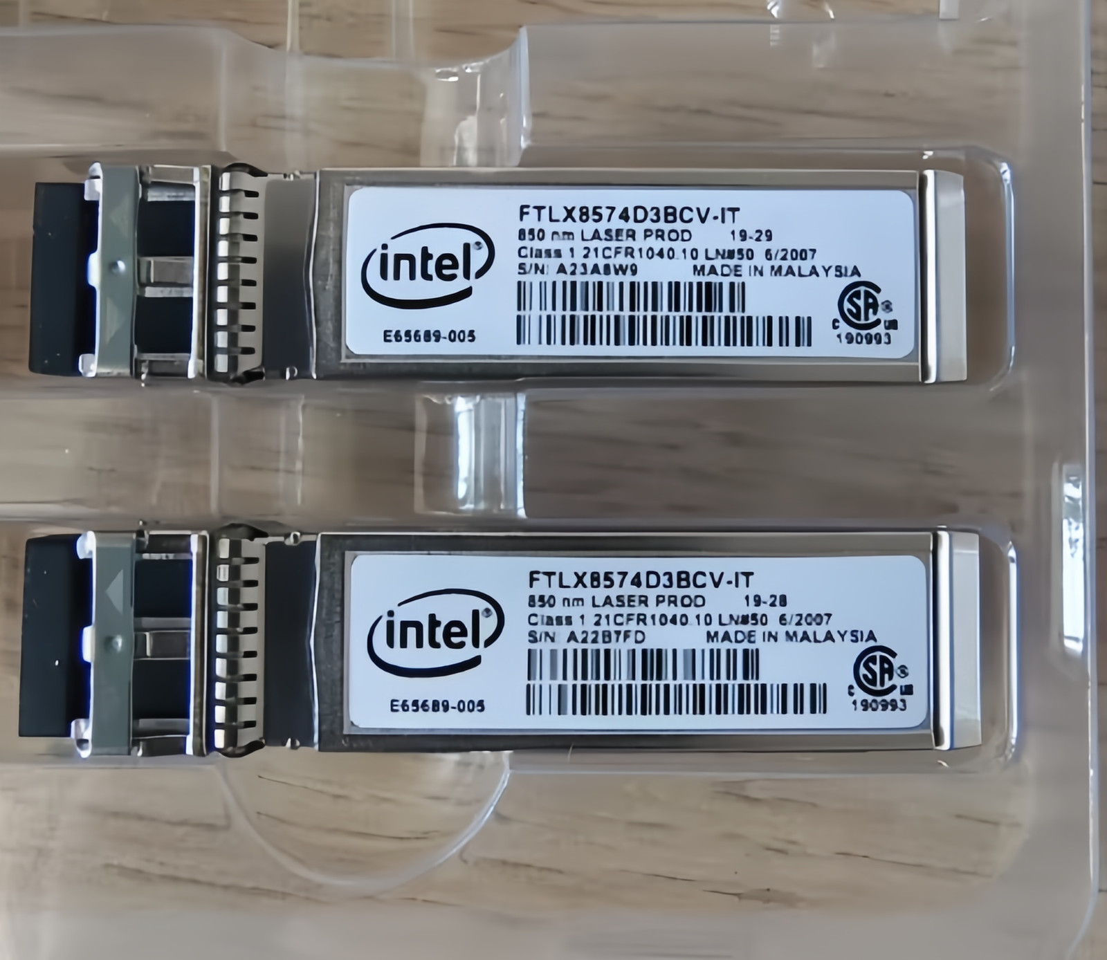 1Pcs Intel FTLX8574D3BCV-IT 10G Multimode SFP+ Transceiver E65689-005