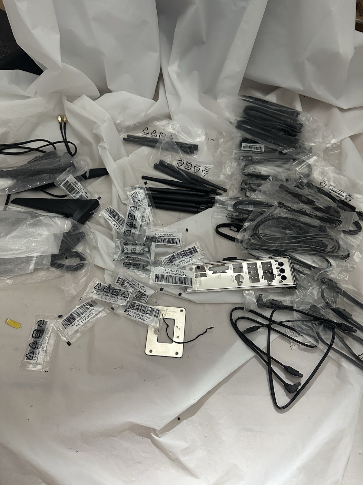 Huge MSI Lot Of Parts. All Brand New Antennas, Lockers, Screws, Thumb Drive..7