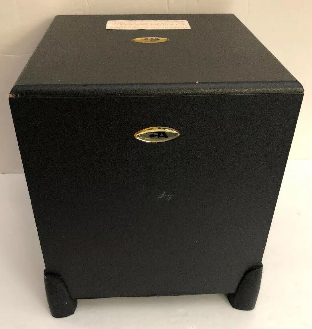 CA Mini Subwoofer Black Speaker Cyber Acoustics-TESTED-RARE VINTAGE-SHIP N 24 HR