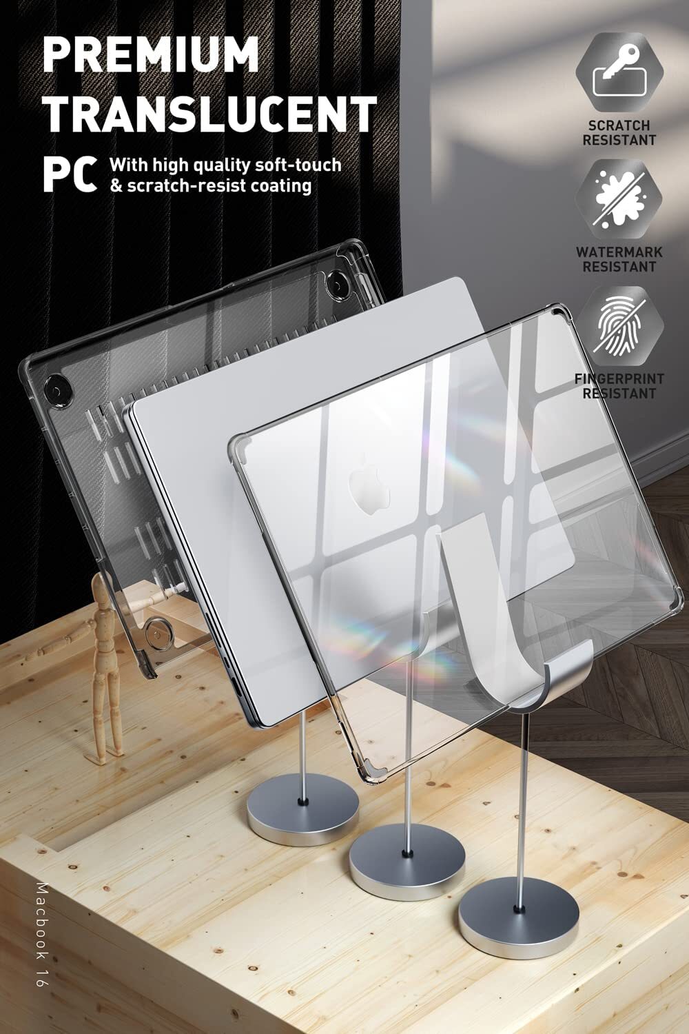 SUPCASE Slim Clear Case Scratch Resistant Cover For Apple MacBook Pro 14" 2021
