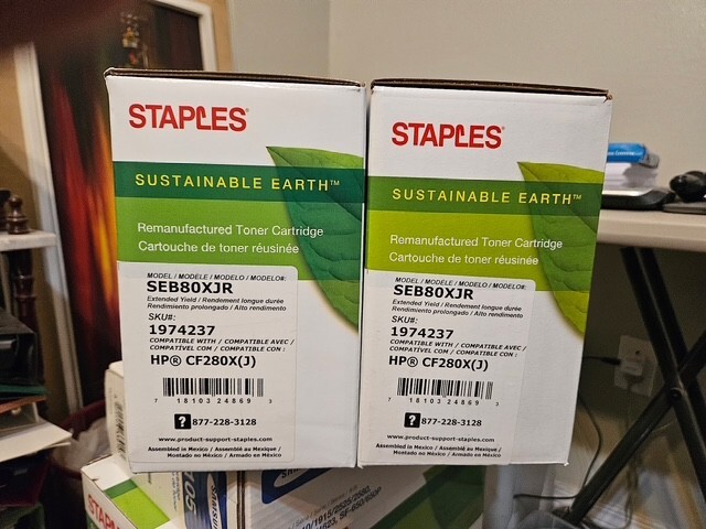 Sustainable Earth Staples SEB80XJR Cartridge Toner 2 pack