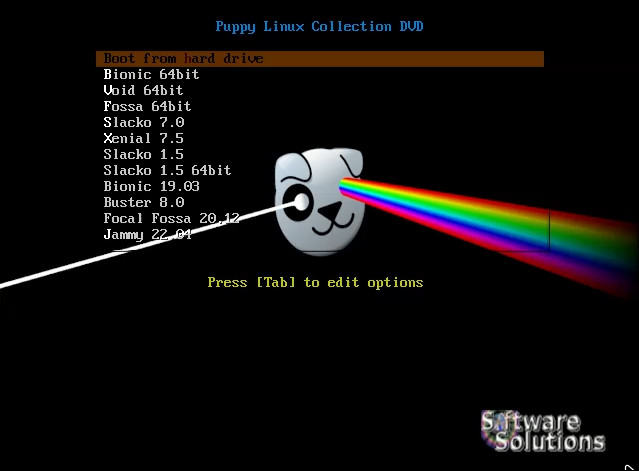 Puppy Linux Collection includes 17 32 & 64bit versions on a single DVD or USB