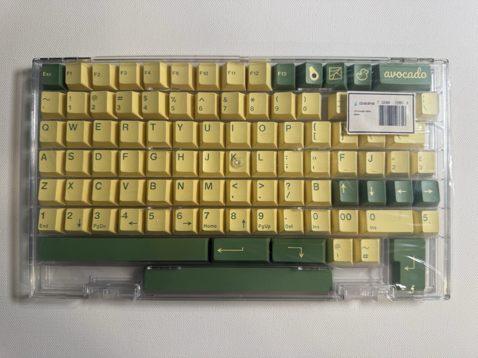 JTK Avocado Yellow Alphas Keycap Set Cherry Profile ABS MX Brand New