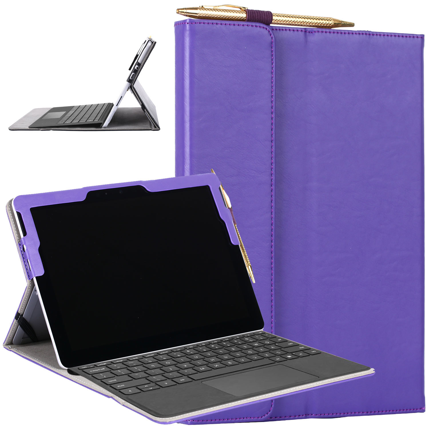 Business Case for Microsoft Surface Go 10 Tablet 2018 Premium Leather Stand 