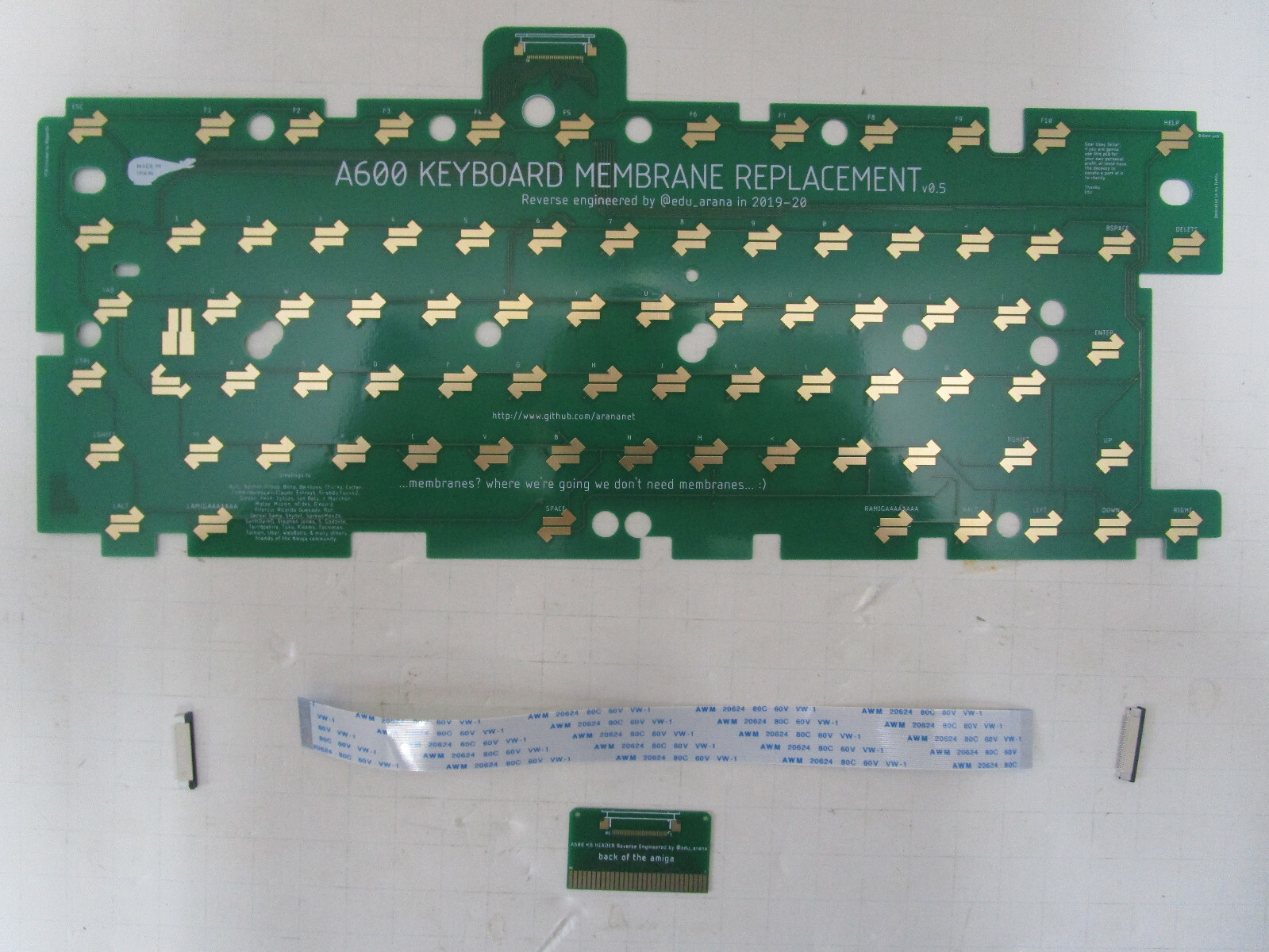 REPLACEMENT KEYBOARD PCB MEMBRANE KIT FOR COMMODORE AMIGA 600 MITSUMI GR 56C471B