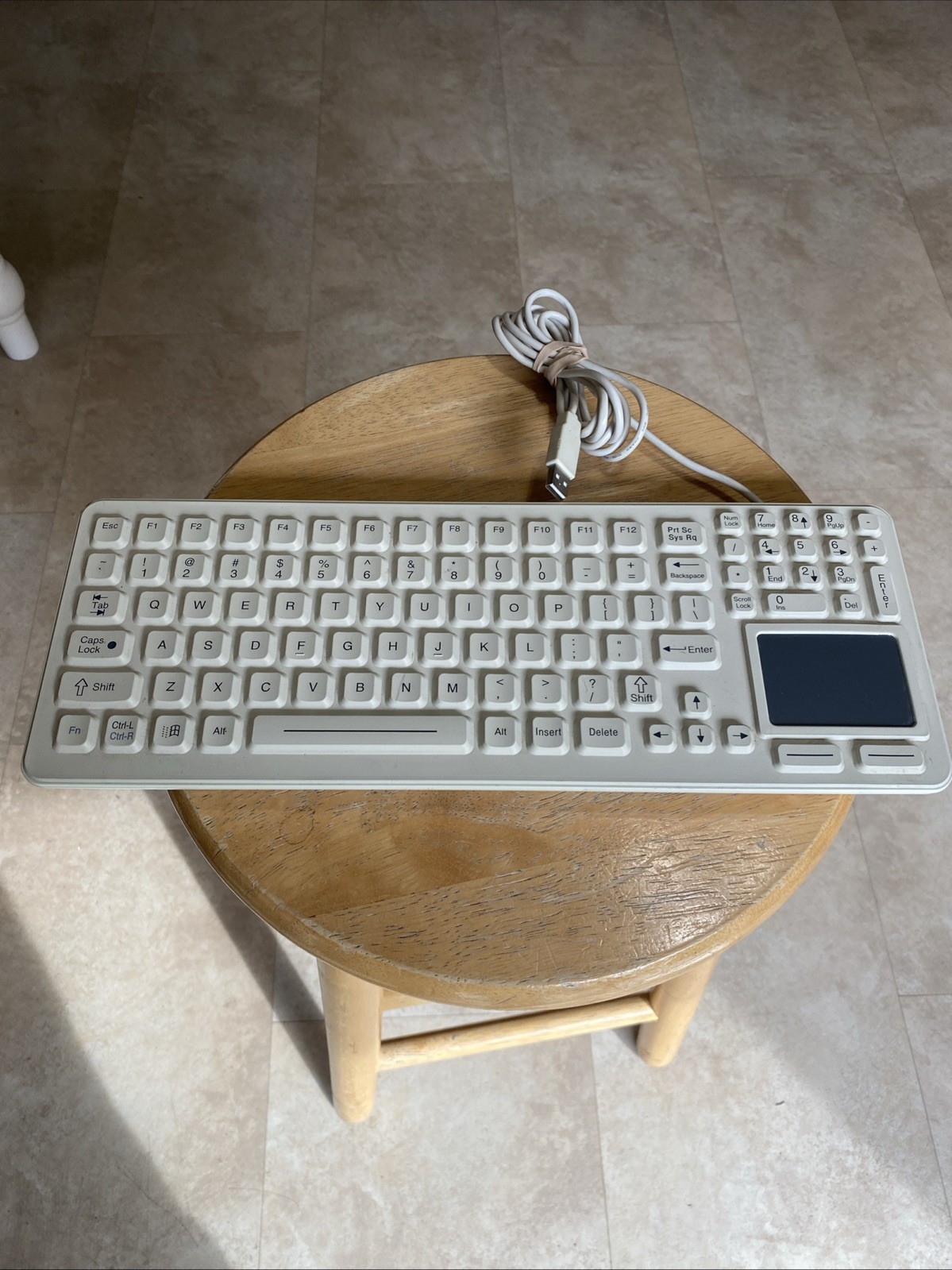 iKey Sk-97-TP-USB Water\Spill Resistant USB Industrial Desktop Keyboard  White