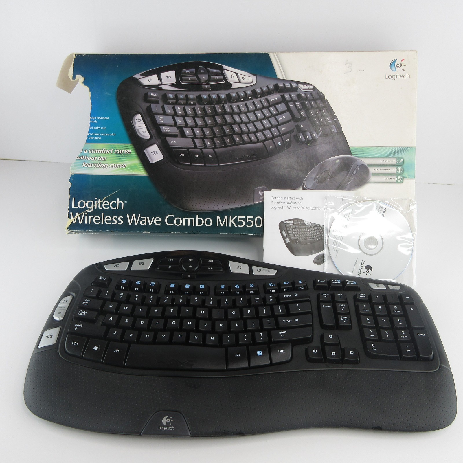 Logitech K350 Comfort Wave Ergonomic Wireless Computer Keyboard – NO USB DONGLE