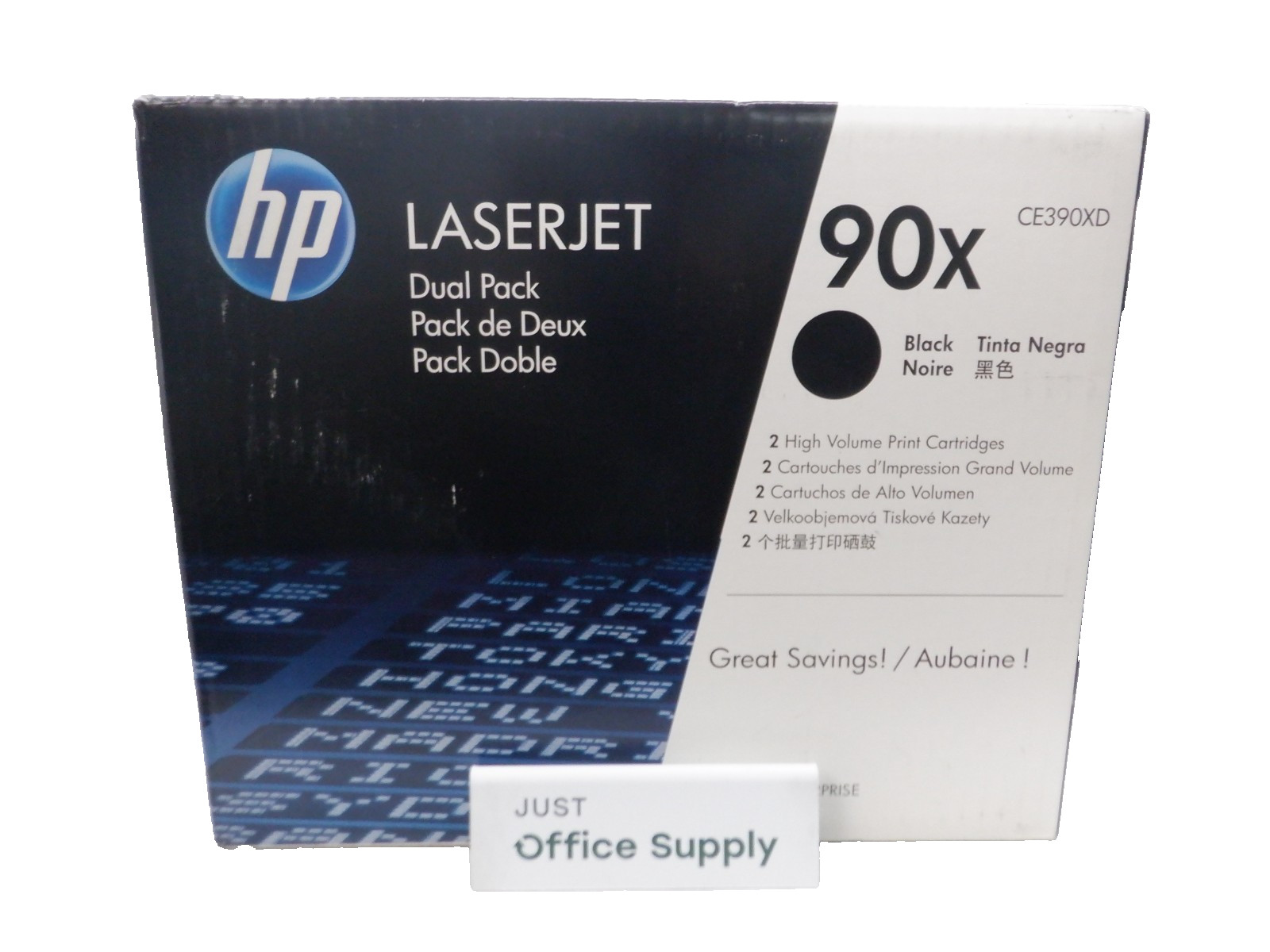 Genuine HP 90X Black CE390XD Dual Pack  High V. Print Cartridge  D