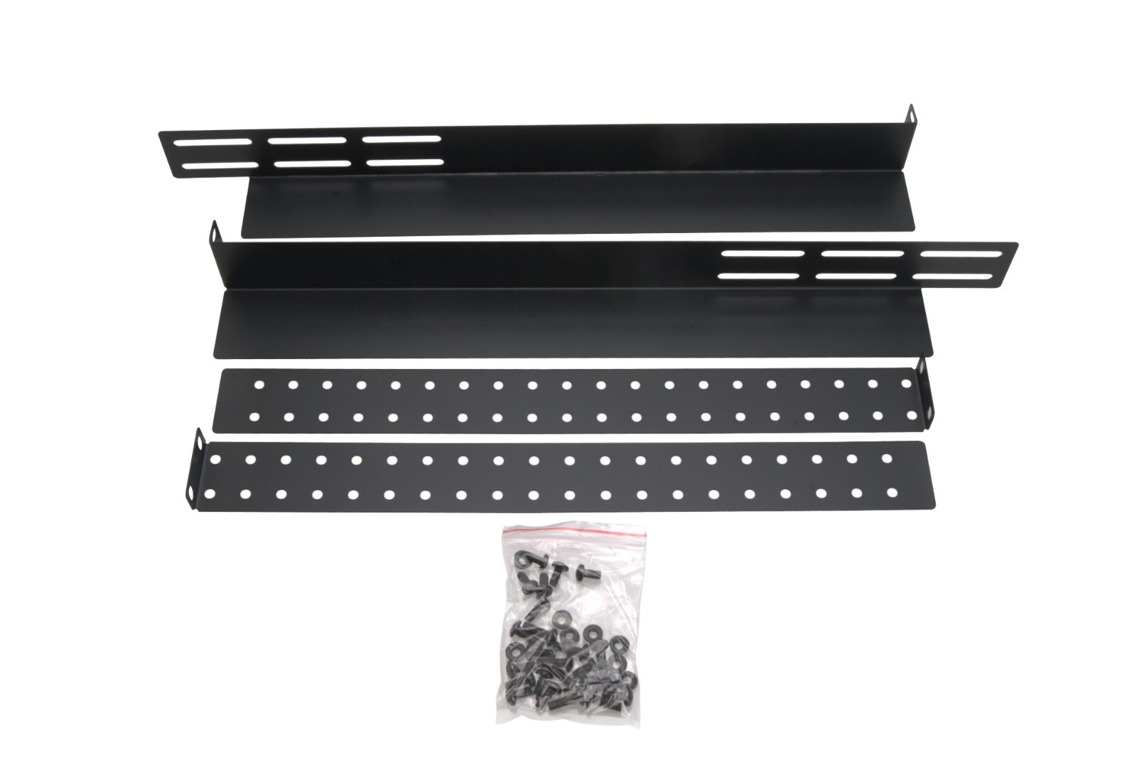 1U Adjustable Network Server Shelf Rails 16.14" Deep, 6 lb Capacity Rack Mounts