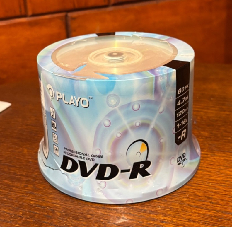 PLAYO MEDIA DVD-R 60 PK- NEW & SEALED-