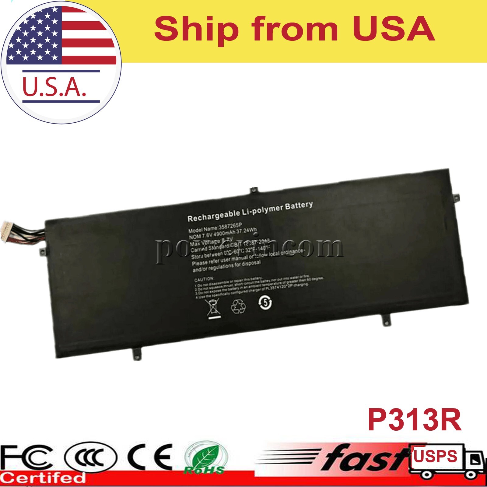 P313R 587265P Battery for Jumper EZbook 3 Pro LB10 WTL-3687265 HW-3487265