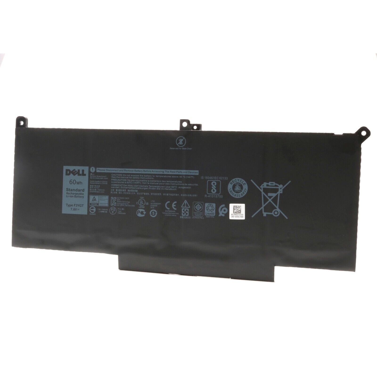 Genuine F3YGT 2X39G Battery For Dell Latitude 12 13 14 7000 7280 7480 7490 DM3WC