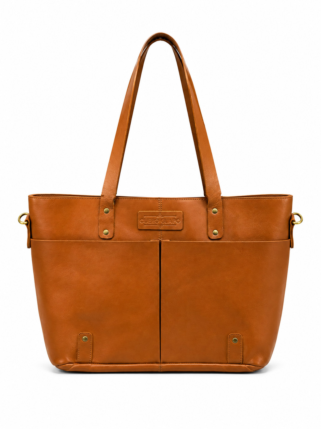 Cuero Guapo Leather Soft Sided Computer Bag Purse Briefcase Shoulder Bag Brown