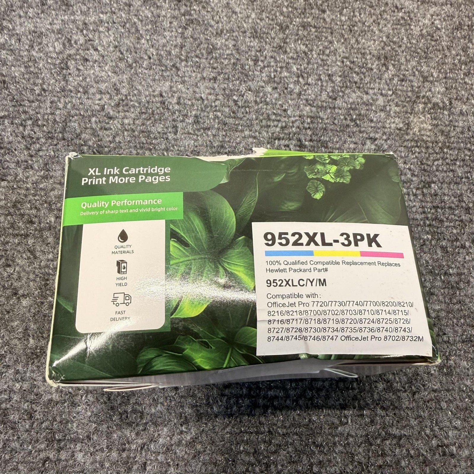 952XL-3PK Ink Cartridge Set Cyan Magenta Yellow For HP OfficeJet Pro 8710