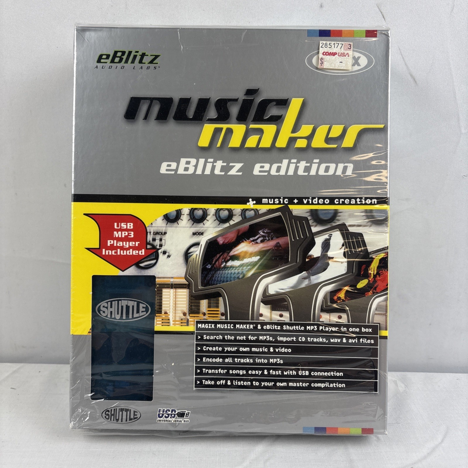 Magix Music Maker eBlitz Edition & Shuttle MP3 Player New In Box