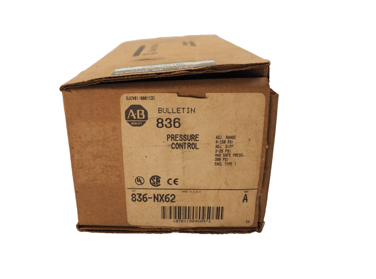 Allen-Bradley 836-NX62 Pressure Control Switch