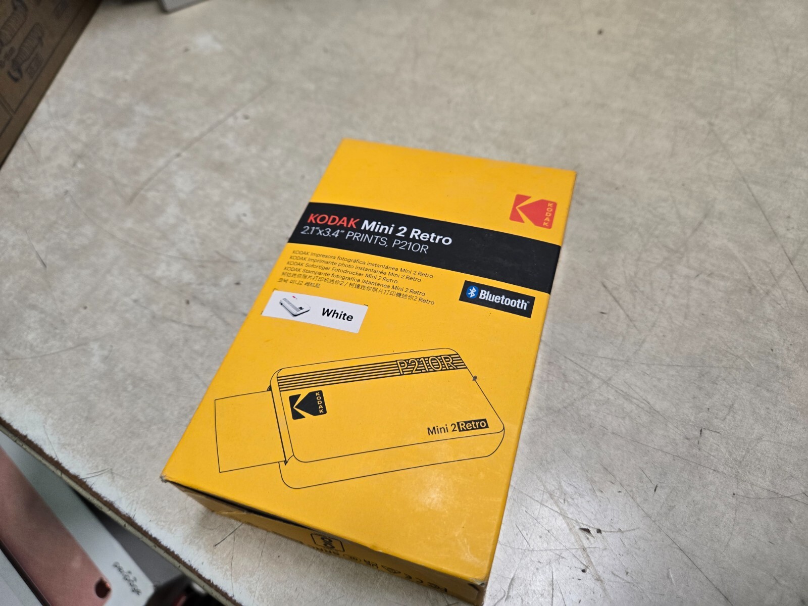 SEALED Kodak Mini 2 Retro 4Pass Portable Photo Printer 2.1x3.4in P210R - White